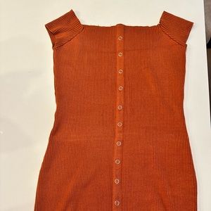 Body Con Burnt siena Mini dress